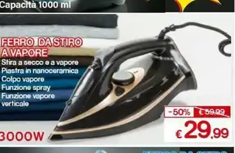 Satur Kooper Ferro Da Stiro A Vapore 3000W offerta