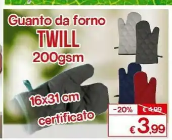 Satur Guanti Da Forno Twill 200gsm offerta