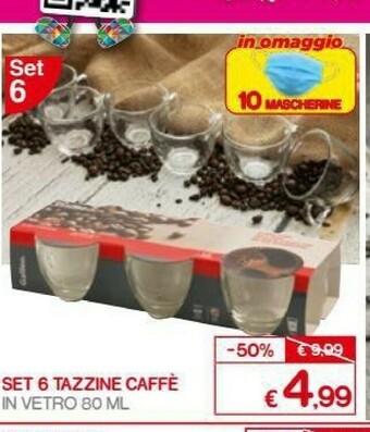 Satur Set 6 Tazzine Caffe offerta