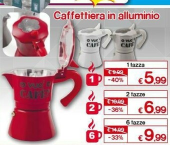 Satur Caffettiera In Alluminio offerta