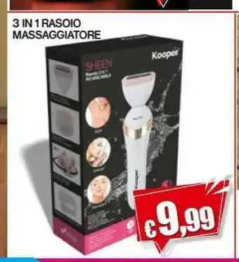 Kooper 3 In 1 Rasoio Massaggiatore