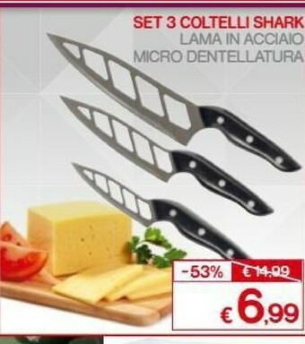 Satur Set 3 Coltelli Shark offerta