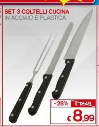 Set 3 Coltelli Cucina