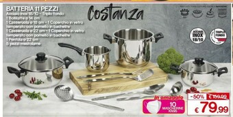 Satur Costanza Batteria 11 Pezzi offerta