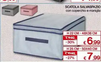 Satur Scatola Salvaspazio Con Coperchio Maniglia 5906192 offerta