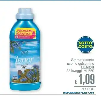 Unes Lenor Ammorbidente Capri O Gelsomino offerta