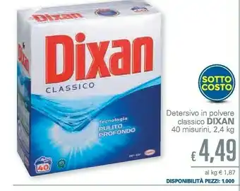 Unes Dixan Detersivo In Polvere Classico offerta