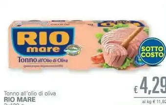Unes Rio Mare Tonno All'Olio Di Oliva 120 G(ml) offerta