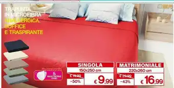 Satur 2192743 Trapunta In Microfibra Nalergica, Soffice E Traspirante offerta