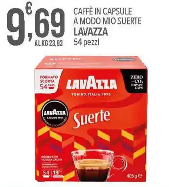 Iper Romagnolo CAFFÈ IN CAPSULE A MODO MIO SUERTE LAVAZZA 54 PEZZI offerta