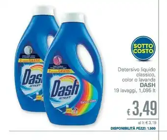 Unes Dash Detersivo Liquido Classico offerta