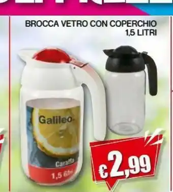 Satur Brocca Vetro Con Coperchio offerta