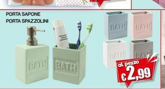 Satur Porta Sapone Porta Spazzolini offerta
