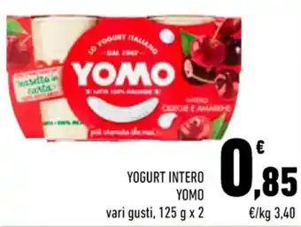 YOGURT INTERO YOMO vari gusti, 125 g x 2