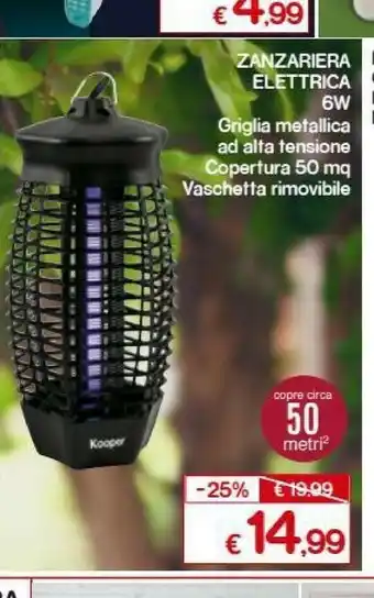Satur Kooper Zanzariera Elettrica 6W offerta