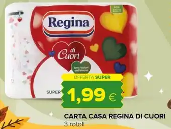 Tigre CARTA CASA REGINA DI CUORI 3 rotoli offerta