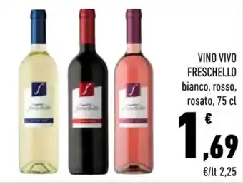 Conad City VINO VIVO FRESCHELLO bianco, rosso, rosato, 75 cl offerta