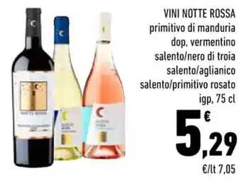 VINI NOTTE ROSSA primitivo di manduria dop 75 cl