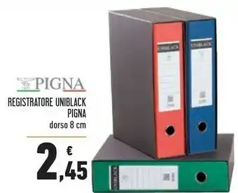 Conad Pigna Registratore Uniblack Dorso offerta