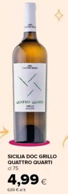 Tigre SICILIA DOC GRILLO QUATTRO QUARTI cl 75 offerta