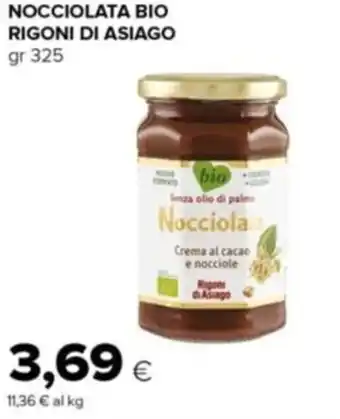 Tigre NOCCIOLATA BIO RIGONI DI ASIAGO GR 325 offerta