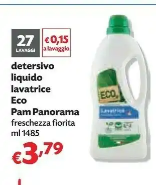 Pam Pam Panorama Detersivo Liquido Lavatrice Eco offerta