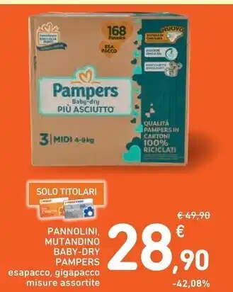 Spazio Conad Pampers pannolini,mutandino baby-dry offerta