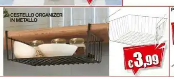 Satur Cestello Organizer In Metallo offerta