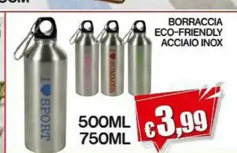 Satur Borraccia Eco-friendly Acciaio Inox offerta