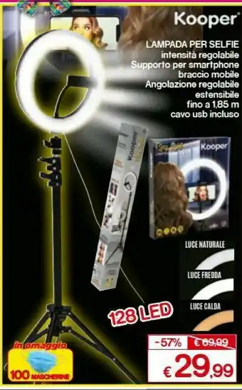 Satur Kooper Lampada Per Selfie offerta