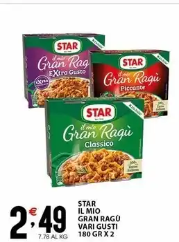 Sisa Star il mio gran ragu vari gusti offerta