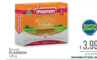 Unes Plasmon Biscotti Dei Bambini 720 G offerta