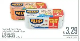 Unes Rio Mare Filetti Di Sgombro Grigliati In Olio Di Oliva O Al Naturale offerta