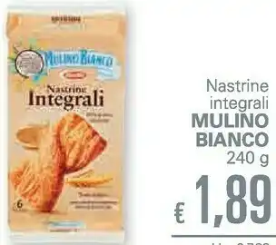 Unes Mulino Bianco Nastrine Integrali 100% Farina Integrale 240 G(ml) offerta