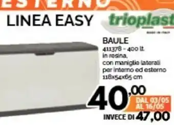 Orizzonte Trioplast Baule In Resina Con Maniglia Laterali offerta