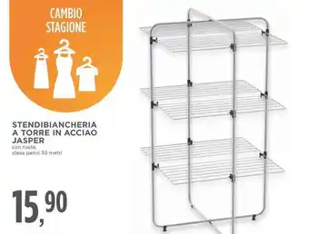 Conad STENDIBIANCHERIA A TORRE IN ACCIAO JASPER offerta