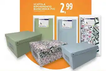 Conad SCATOLA RIPONIMENTO BIANCHERIA PVC 50x40x25Hcm offerta