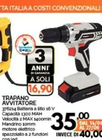 Orizzonte Trapano Avvitatore 376214 offerta