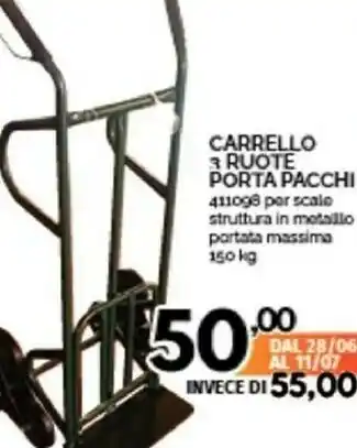 Orizzonte Orizzonte Carrello 3 Route Porta Pacchi offerta
