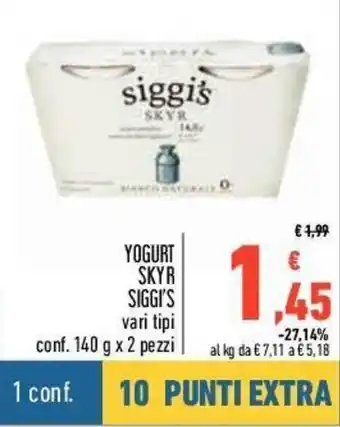 Siggi's Skyr Yogurt 140g x 2 pezzi