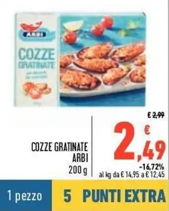 Conad Arbi Cozze Gratinate 200g offerta