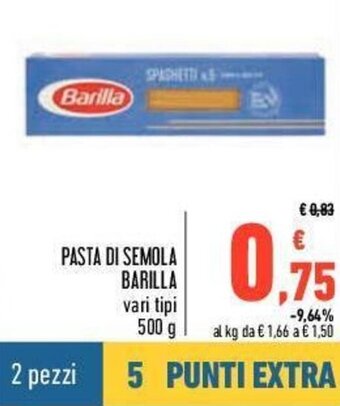 Conad Barilla Pasta di Semola 500g offerta
