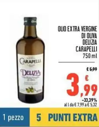 Conad Carapelli Delizia Olio Extra Vergine di Oliva 750ml offerta