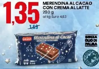 Eurospin Merendina Al Cacao con Crema Al Latte 280g offerta