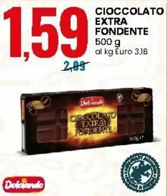 Eurospin Cioccolato Extra Fondente 500g offerta