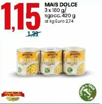 Eurospin Mais Dolce 3x160g, 420g offerta