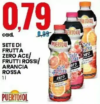 Eurospin Puertosol Sete di Frutta Zero Ace/Frutti Rossi/Arancia Rossa 1l offerta