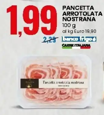 Eurospin Pancetta Arrotolata Nostrana 100g offerta