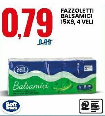 Eurospin Fazzoletti Balsamici 15x9,4 veli offerta