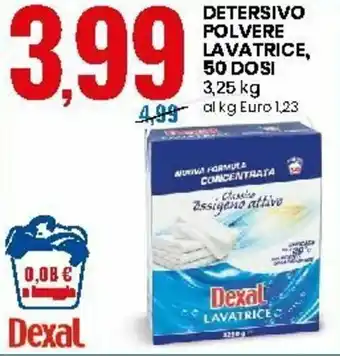 Dexal Detersivo Polvere Lavatrice, 50 dosi 3,25kg